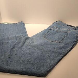 Gloria Vanderbilt "Amanda" Women's Jeans 10Long Stretch Straight Leg Stone Wash